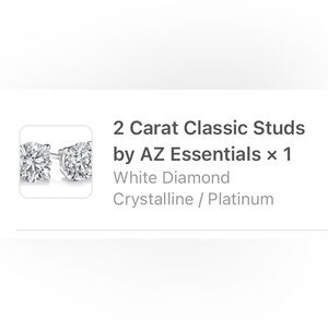 AZ Essentials White Diamond Stud Earrings